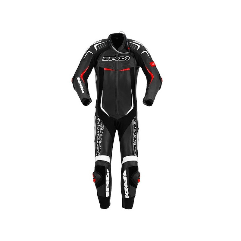 Spidi Track Wind Pro 1-Piece Motorcycle Leather Suit Red / White / Black 48  : : Automotive