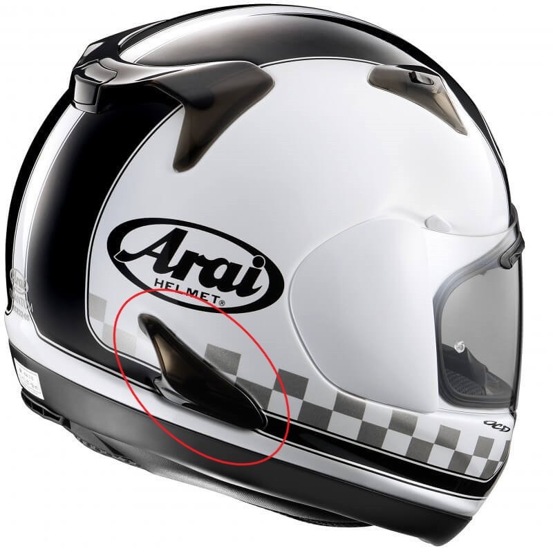 SAI DUCT 4 SIDE AIR INTAKE ARAI QUANTUM / QUANTUM ST / TOUR-X 4 WHITE